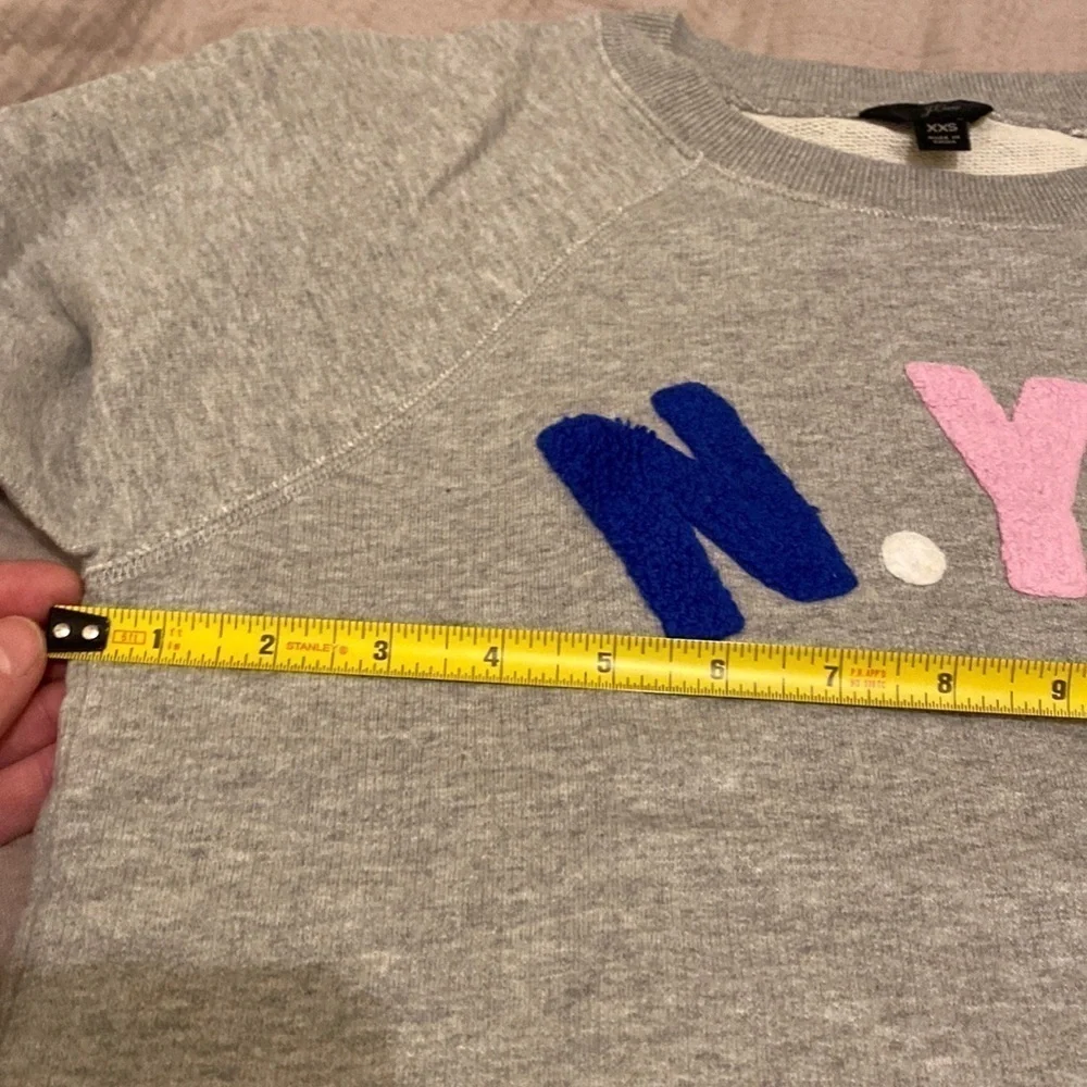 J. Crew 100% cotton NYC sweatshirt. Size XXS . Worn once